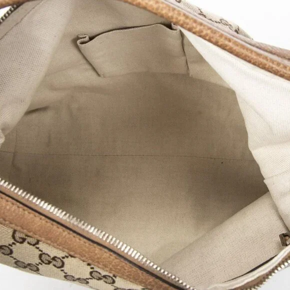 Gucci Brown Beige GG Canvas Shoulder Bag - Picture 9 of 10